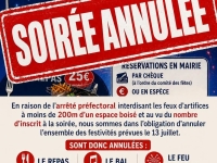 Soirée du 13 juillet annulée à Epervans 
