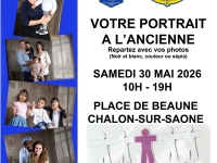 L'opération "votre portrait à l'ancienne" revient le samedi 30 mai Place de Beaune à Chalon 