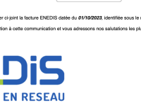 Attention aux fausses factures Enedis 