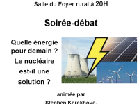 Quelle énergie pour demain ? Une soirée-débat à Saint Gengoux le National proposé par Action Solidarité Rurale 