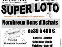 Le super-loto des Papillons Blancs Bourgogne du Sud annoncé pour le 5 novembre 