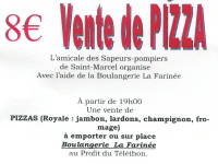 TELETHON - Vente de Pizza par l'Amicale des sapeurs-pompiers de Saint-Marcel