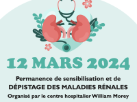 JOURNEE MONDIALE DU REIN - Une journée de dépistage des maladies rénales organisée à l'hôpital de Chalon le 12 mars 