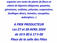 Il est temps de réserver vos plants auprès de l'amicale des Charreaux 