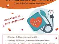 Journée mondiale de l'hypertension - Dépistage libre et gratuit dans le hall de l'hôpital de Chalon 