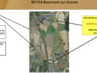  RD 418 - Commune de Beaumont-sur-Grosne Travaux de réfection de la couche de roulement 