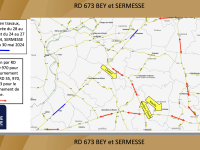 BEY / SERMESSE - Des perturbations annoncées sur RD 673 