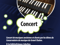Concert de musiques anciennes et chants par les élèves du Conservatoire de musique du Grand Chalon ce mercredi 2 avril 