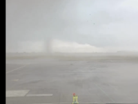 Une  tornade observée à l'aéroport de Tours ce lundi matin 