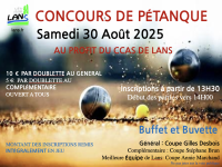 Concours de pétanque organisé par le CCAS de Lans 