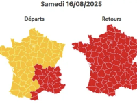 CHASSE-CROISE DU 15 AOÛT - La journée de  samedi s'annonce comme la journée la plus chargée du week-end, classée orange au niveau national dans le sens des départs et rouge dans le sens des retours. 