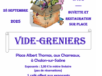 Vide-greniers de l'Amicale des Charreaux le 28 septembre 