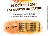 La 25e Rando des Soupes à Saint-Martin-du-Tartre se tient le 19 octobre 