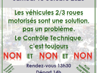 CONTROLE TECHNIQUE - Les motards en colère appellent à une nouvelle journée de mobilisation ce samedi 