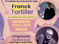 Rendez-vous le 14 novembre à Saint-Léger-sur-Dheune autour de Franck Tortiller et ses musiciens 