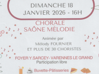 Goûter chantant organisé le 18 janvier par la Chorale Saône Mélodie 