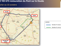 Nouvelle perturbation sur le Pont de Navilly pour la 3e phase de travaux 