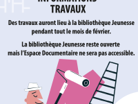 Des travaux pendant le mois de février à la bibliothèque jeunesse 