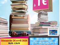 A noter sur vos agendas ! Bourse aux livres à 1 euro le dimanche 26 avril à Lux 