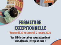 Fermeture exceptionnelle ces vendredi et samedi de la bibliothèque municipale - Rendez-vous est donné au salon du livre tout au long du week-end 
