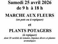 Marché aux fleurs et plants potagers à Saint-Rémy le 25 avril 