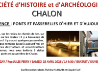 Et si on parlait des ponts d'hier et d'aujourd'hui ? La Société d'Histoire et d'Archéologie de Chalon-sur-Saône propose de se pencher sur leurs histoires