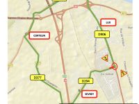 RD 906/RD 294 – Communes de Sevrey et Lux  Travaux de réfection de la couche de roulement avec des perturbations du 5 au 7 mai 