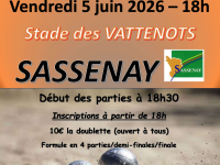 Concours de pétanque le 5 juin à Sassenay 