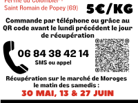 L'association Récréactions organise une VENTE DE CERISES  sur le marché de Moroge