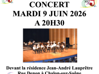 La batterie-fanfare de l'harmonie municipale de Chalon en concert le mardi 9 juin 