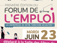 La Communauté de Communes Sud Côte Chalonnaise organise la première édition du Forum de l'Emploi, en partenariat avec la Mission Locale du Chalonnais, le Comité Local pour l'Emploi et France Travail.