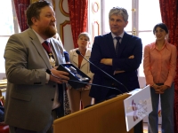 Les musiciens du Valley Brass Band de St Helens reçus avec les honneurs en mairie de Chalon