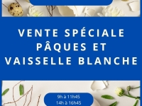 EMMAÜS CHALON - Vente spéciale Pâques et vaisselle blanche ce samedi 