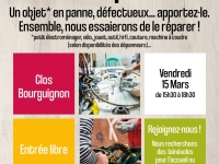 Le prochain café réparation.... c'est ce vendredi au Clos Bourguignon 