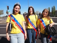 Même nos reines de Chalon ont arboré le jaune ce mardi 