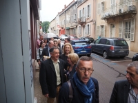 La "queue" pour accéder à la boucherie Bacherot à Mercurey ? 