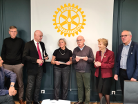 Après le grand succès de Millésime Auto 2023, le Rotary Chalon Bourgogne-Niépce fait un don de 6 000 € à la Ligue contre le Cancer