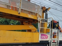 Remplacement de fils caténaires sur  3 axes en Bourgogne-Franche-Comté