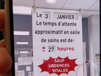 Une attente de +/- 27 heures aux urgences du centre hospitalier de Dijon  ! 