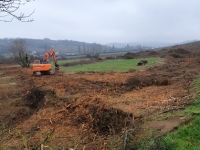 Réalisation du bassin de lutte contre les inondations en Messant à Saint-Désert