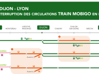 Lors des week-ends de mars, l’offre TRAIN Mobigo sera adaptée sur la ligne Paris - Dijon - Lyon.