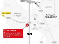 A6/D978 : Du 25 août au 30 octobre, des travaux très bruyants annoncés sous le pont de Châtenoy le Royal 