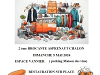 La brocante de l'Asprenaut Chalon annoncée le 5 mai 