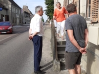 DEPARTEMENTALES - CANTON DE GERGY - Nathalie Damy et Michel Duvernois avec André Accary sur la question des digues du Val de Saône 