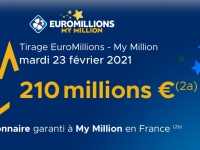 EuroMillions : Le jackpot passe désormais à 210 millions d'euros ! 