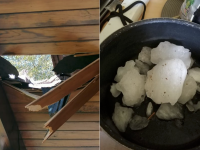 Un bloc de glace venu du ciel traverse le toit d'une maison en Haute-Savoie