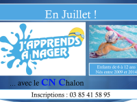 Le Cercle Nautique Chalonnais propose 4 séances en juillet de "J'apprends à nager"