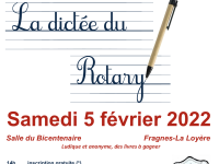 Ce samedi, Dictée du Rotary à la salle du Bicentenaire à Fragnes-La Loyère