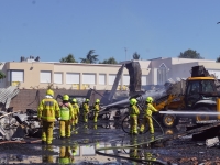  Le gymnase du collège Schuman à Mâcon détruit par un incendie cette nuit