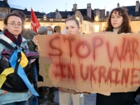Un rassemblement en solidarité avec l'Ukraine à Dijon